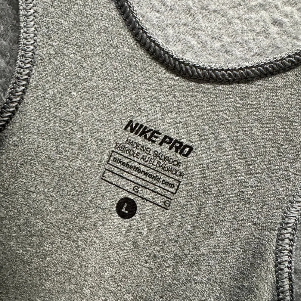 Nike Pro‎ Tank Top Womens Large Gray Dri Fit Competition Base Layer NEW